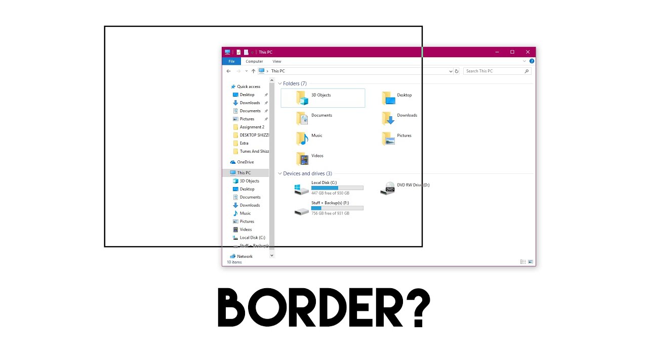 Only Border Moves When Dragging Folder [FIXED] Windows 7/8/10 ᴴᴰ - YouTube