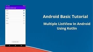 Multiple Item Selected ListView In Android Using Kotlin