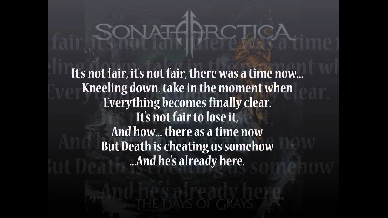 sonata arctica everything fades to gray full lyrics hd youtube fades of gray