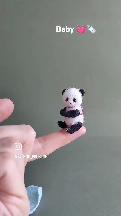 миниатюра Мишка панда #miniature #crochet #вязаниекрючком #панда #панды ...