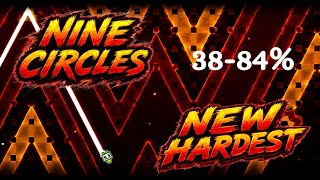 Nine Circles 38-84% // Jump From Problematic // New Hardest // Geometry Dash