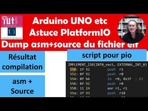 PlatformIO Tip: Script to disassemble Arduino UNO ELF executable (source + asm)