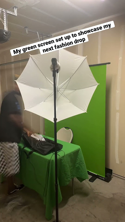 How I set up my green screen to make it look like I’m in a studio for my fashion drop #greenscreen