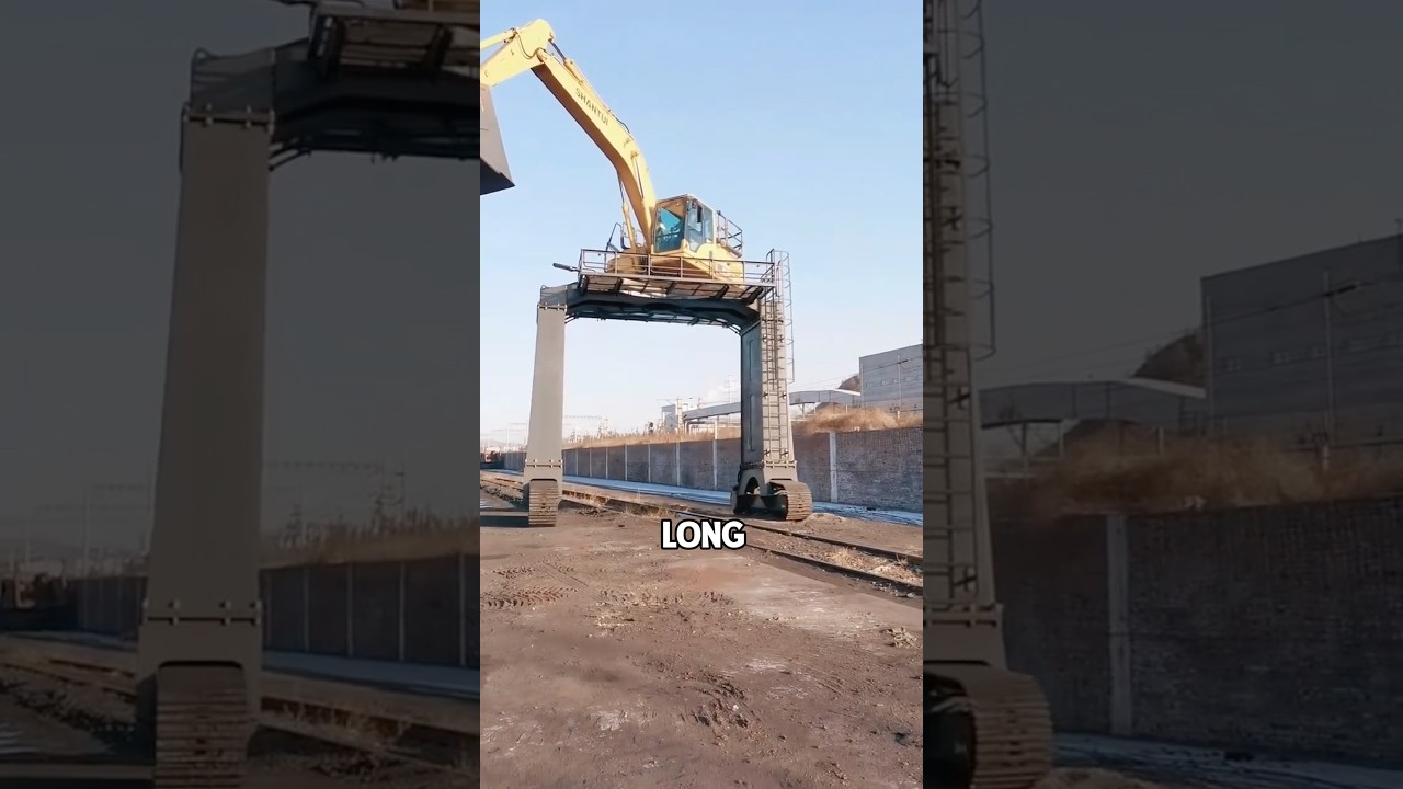 Why does this excavator have such amazingly long legs? 