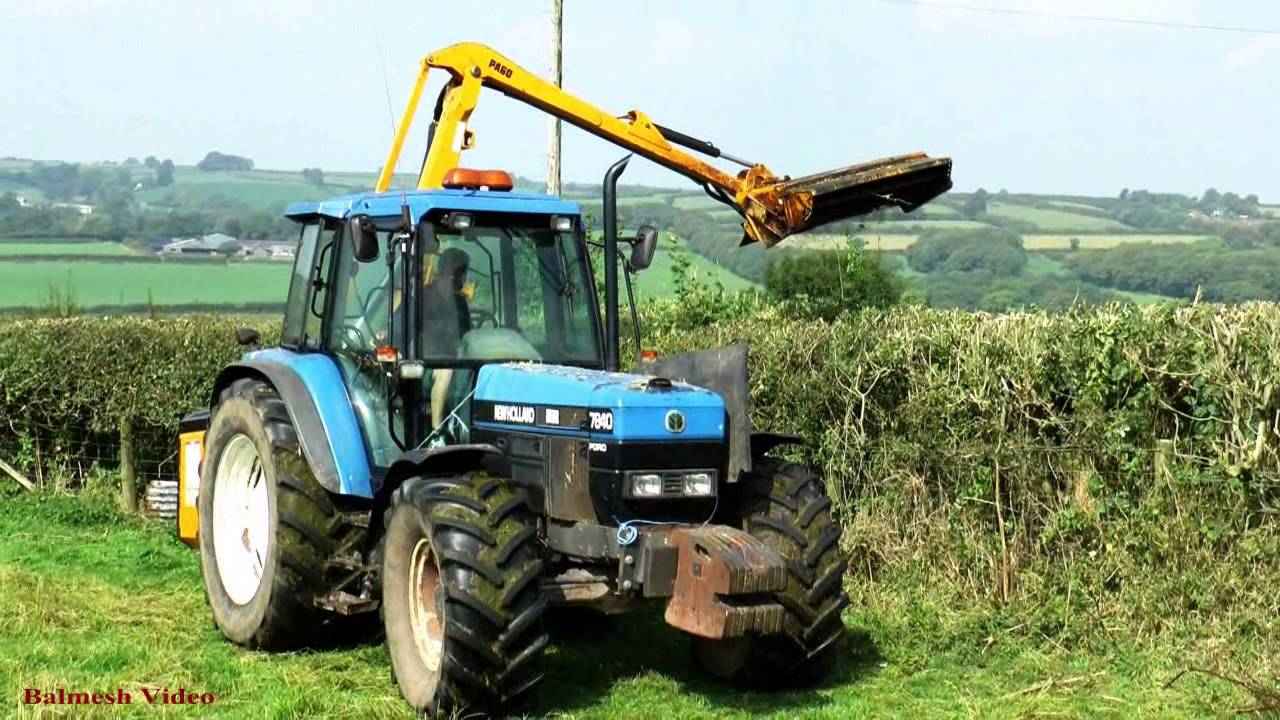 Two HedgeCutters. New Holland and Ford Tractors. YouTube