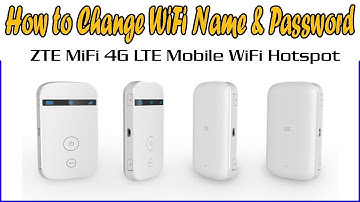 How to Change WiFi name & Password on 4G MiFi ZTE Router on Phone