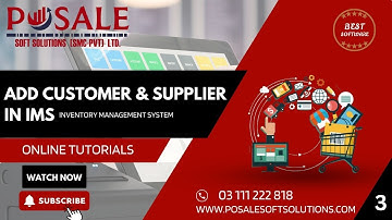 How To Manage TUTORIALS, POSALE EASY IMS  Add customer & Supplier IMS #pos #invetory #software