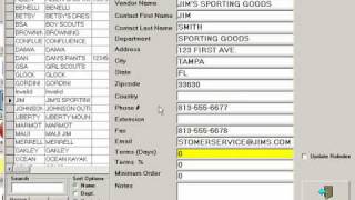 Maintain the Vendors List (Visual Retail Plus)