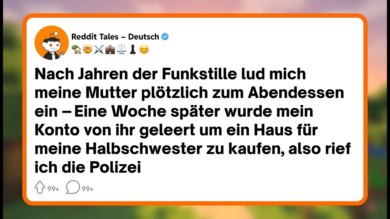 Als meine Mutter nach neun Jahren Funkstille plötzlich zum Abendessen einlud, freute ich mich sogar. Eine Woche später war mein Konto leer – 90.000 Euro, erspart über zehn Jahre, weg. Sie hatte es...