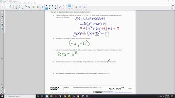 Algebra 1 Module 4 Lesson 21 Video