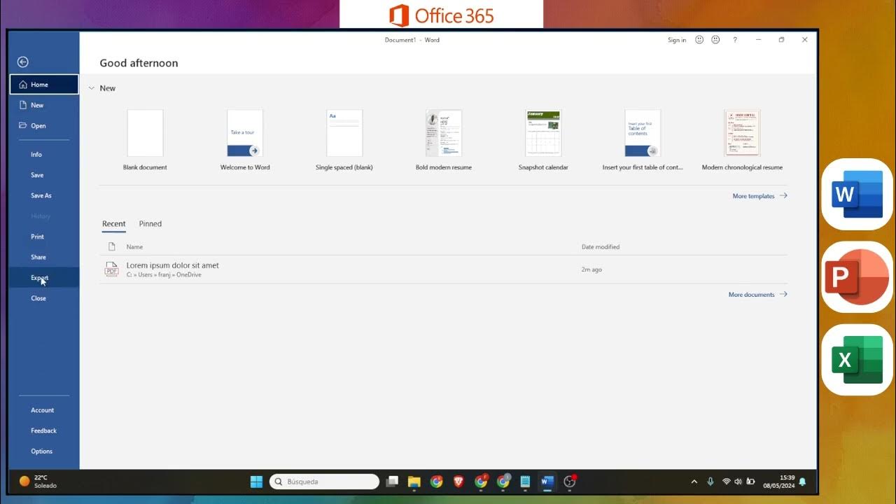 How to save a Word file as PDF Office tutorial YouTube