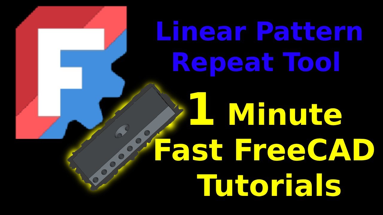 Linear Pattern Tool FreeCad Linear Pattern Tool quick tutorial - YouTube