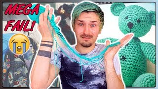House Of Crafts Crochet Teddy Bear Kit Review | Crochet Craft Kit | Crochet Fail