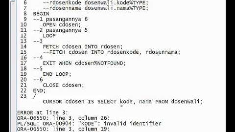 How To Use Explicit Cursor On Oracle PL/SQL