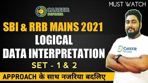 Logical Data Interpretation For SBI & RRB PO/Clerk Mains 2021 || Career Definer || Kaushik Mohanty |