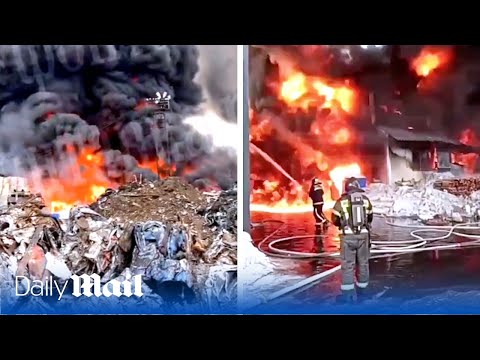 Massive fires engulf Moscow and St Petersburg industrial sites amid Ukrainian attacks on Russia