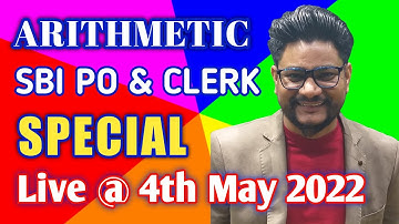 target sbi po & clerk | arithmetic problem solving approach | maths by Deepak Sir | 4th May 2022 |