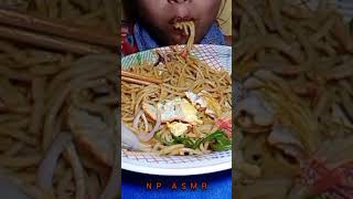 Noodles with cabbage, capsicum, onion, cucumber and snack || mukbang || ASMR || eating show #asmr