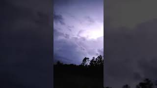 High altitude thunder and lighting storm with no rain tonight in NE Florida.