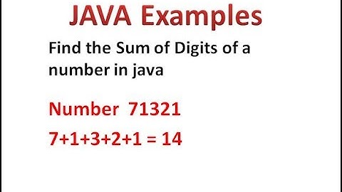 Find the Sum of Digits of a number in java - Hindi