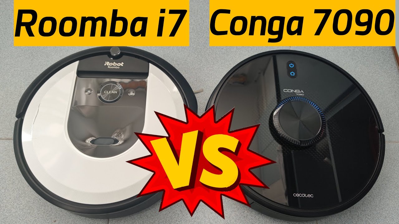 Conga 7090 vs Roomba i7 ✓ ¡Comparativa MEJOR ROBOT 2021! -