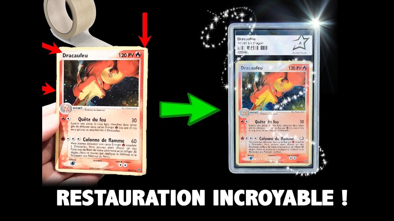MEILLEURE RESTAURATION possible d'une carte Pokémon !