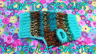 Welcome back to another video, today i have an adorable extra small
sweater for your beloved furbabies whether they are adult dogs, cats
or puppies kitten...