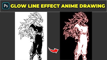 Glow Line Effect Anime Drawing - Photoshop Tutorial