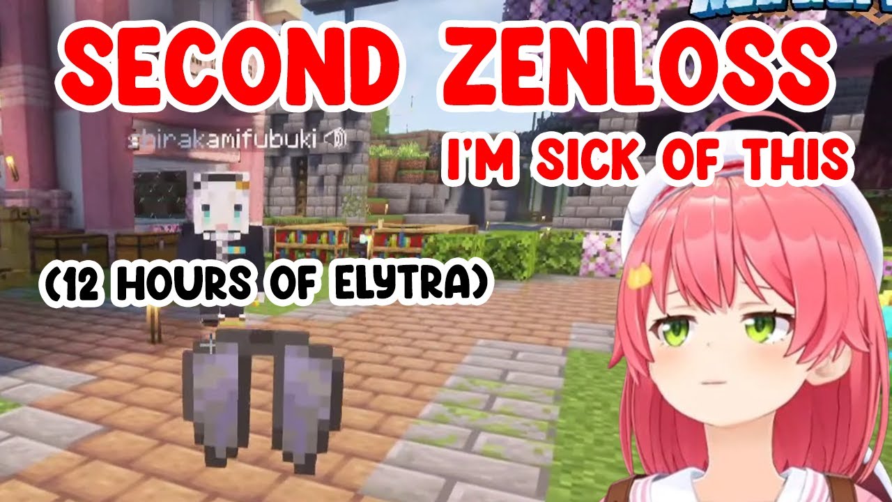 12 Hours of Elytra Grinding... Gone! Miko Suffers Second Zenloss on the New Minecraft Server!