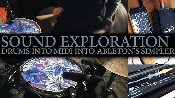 Sound Exploration| Drums converted audio to midi triggering simpler in Ableton