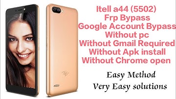 itel a44 air (itel l5502) frp google account bypass without pc | itel A44 Air frp bypass