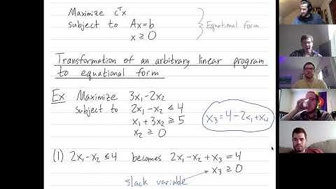 Linear Programming 14: Equational form