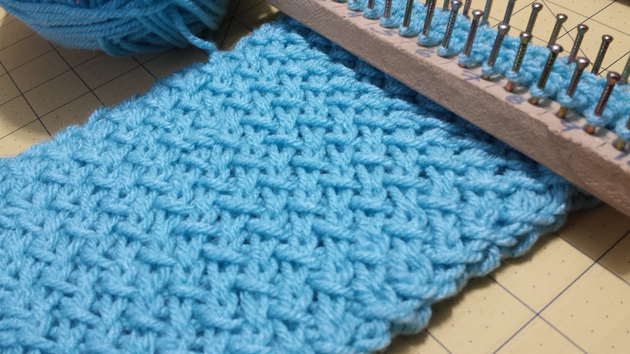 [Original de Norelizz]Punto cesta doble. Reversible.Telar modificado.