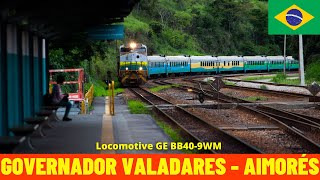 Cab Ride Governador Valadares  Aimorés (VitóriaMinas Railway, Brazil) train driver's view 4K
