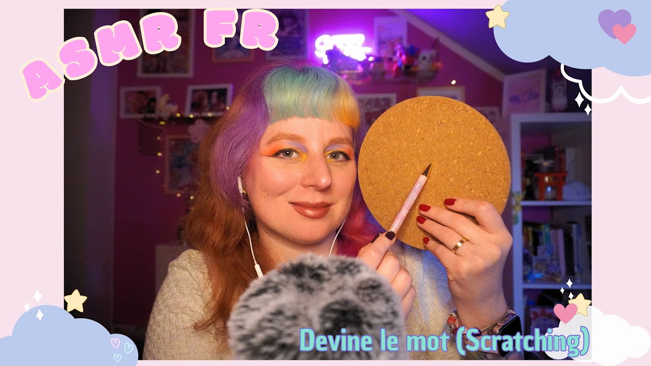 ASMR FR - Devine le mot version manga ! (ASMR visuel, chuchotement et scratching sur liège)