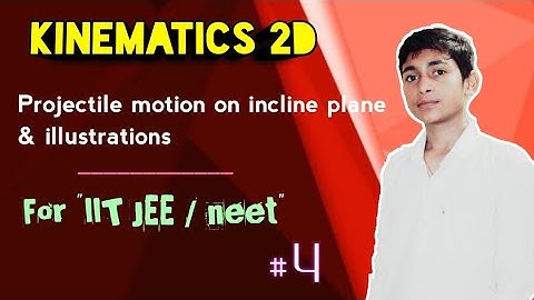 JEE : Kinematics 2D | class 11 | IIT JEE Physics | Projectile motion on inclined plane | Projectile