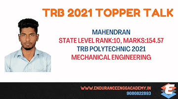 TRB 2021 Topper Talk | Mahendran | 154.57 in TRB 2021