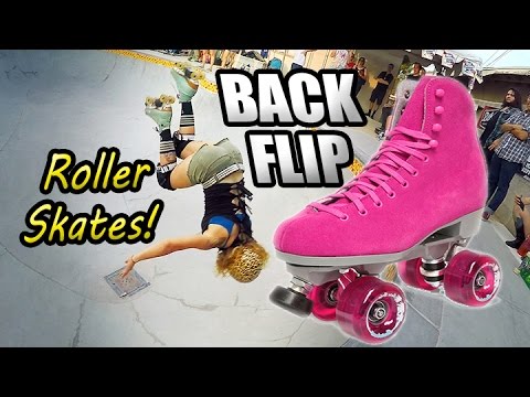 Girl Does BACKFLIP on Roller Skates!!!