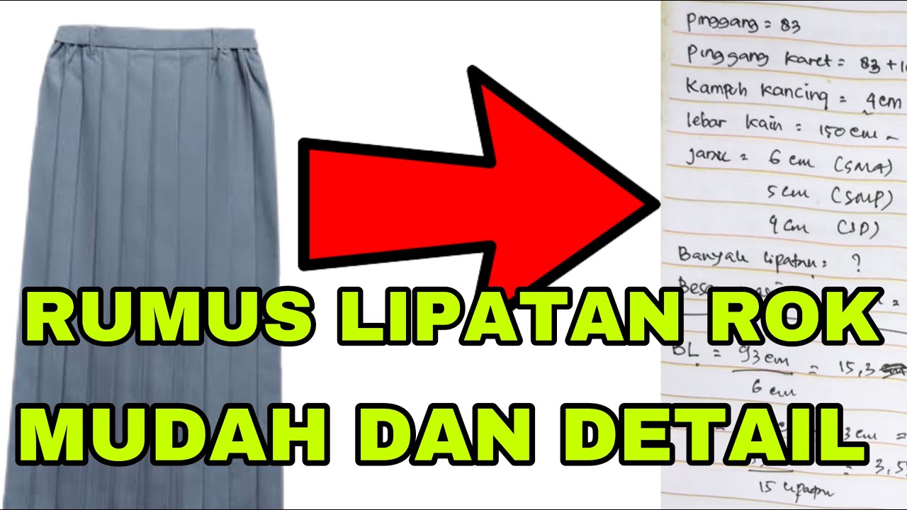 RUMUS LIPATAN ROK SMA #seragamsekolah #rokrempel #roksma - YouTube