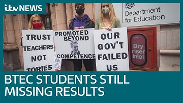 BTEC students await results after Government U-turn on A-level grades | ITV News