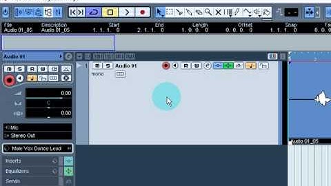 Steinberg Cubase Four - 14. Audio Part 1 - How To Tutorial