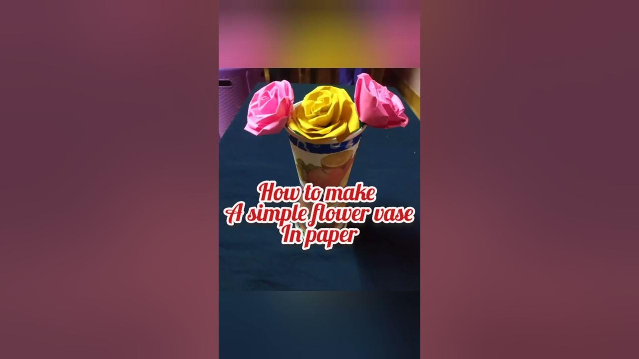 how-to-make-a-simple-flower-vase-simple-method-youtube