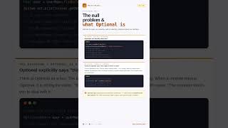Information Optional in java #java #developer #backend #programming #javainterview News