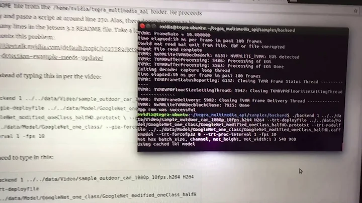 Jetson TX2 - Car detection demo using GoogleNet