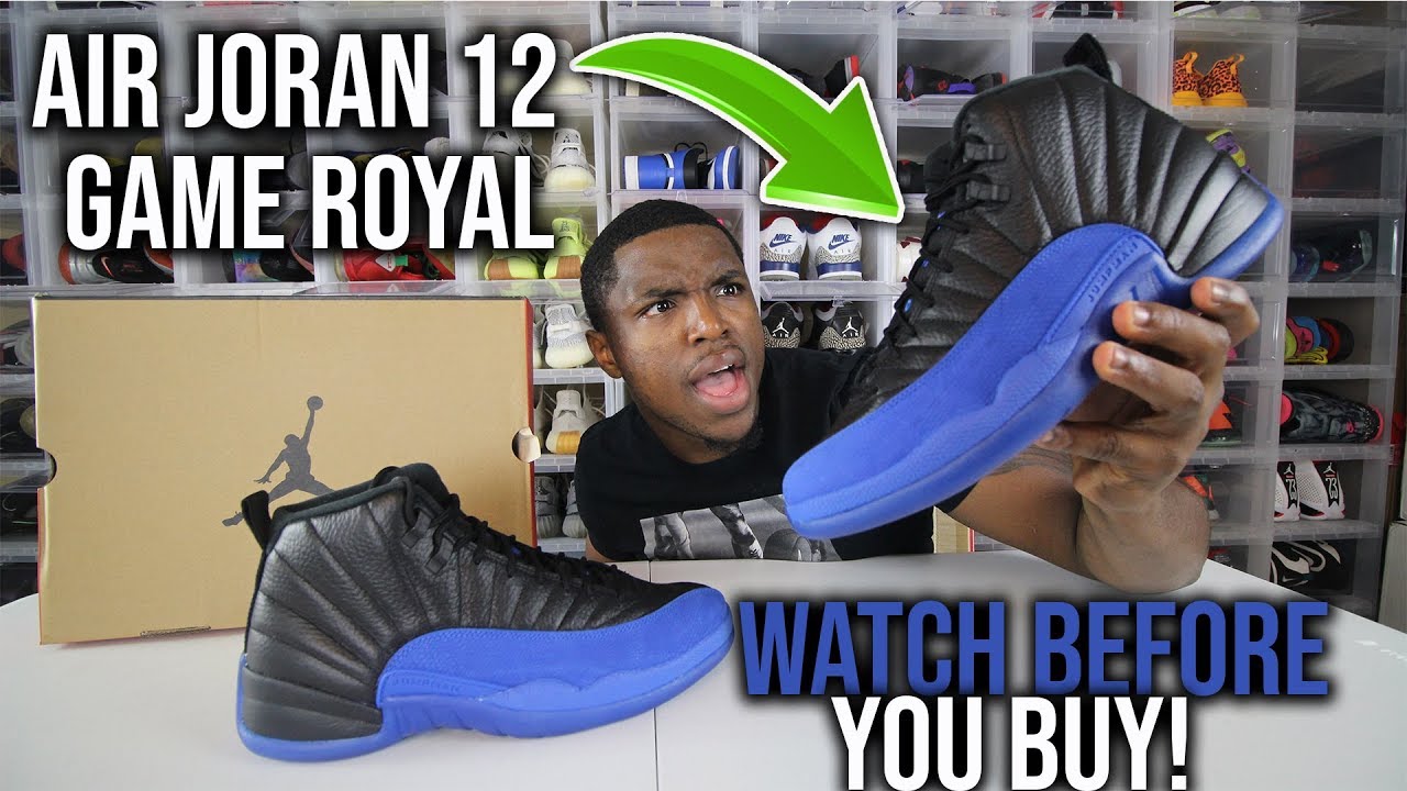 Jordan 12 Game Royal Flu Blue Game Comparison On Feet Review Youtube - jordan 12 flu game blue jeans roblox
