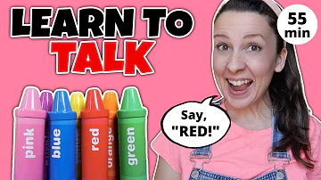 Learn To Talk - Toddler Learning Video - Learn Colors with Crayon Surprises -  Speech Delay - Baby