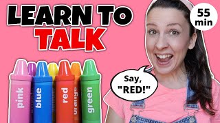 Learn To Talk  Toddler Learning Video  Learn Colors with Crayon Surprises   Speech Delay  Baby