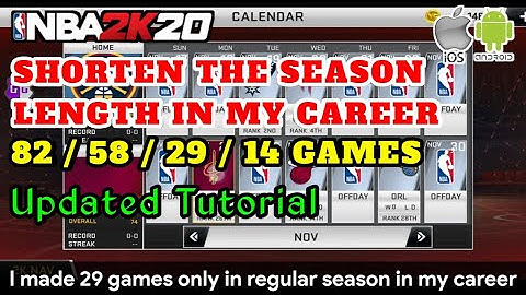Updated: NBA 2K20 MOBILE - Shorten season length in my career v89 / v90 / v94 / v96