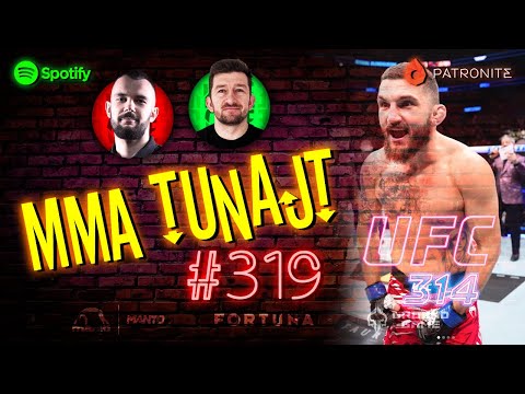 MMA TuNajt #319 | OLEKSIEJCZUK z tarczą po UFC 314 | PIMBLETT gotowy na TOP 5? | Wywiad GAMROTA