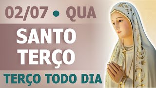 TERÇO DE HOJE 02/07/2025 - QUARTA-FEIRA - MISTÉRIOS GLORIOSOS: SANTO TERÇO DAS 18 HORAS